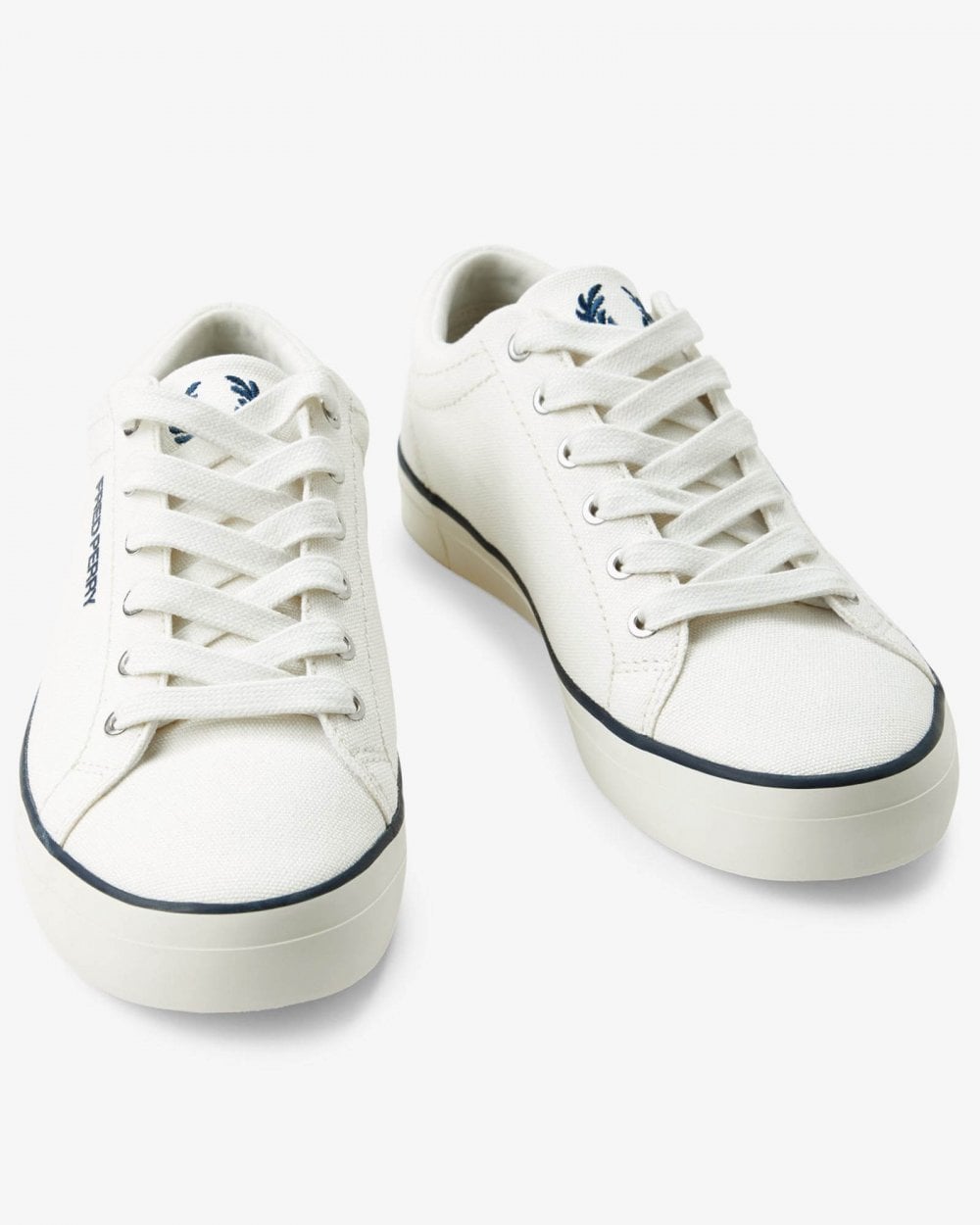 Fred Perry Baseline Canvas Mens Trainers - Snow White 129