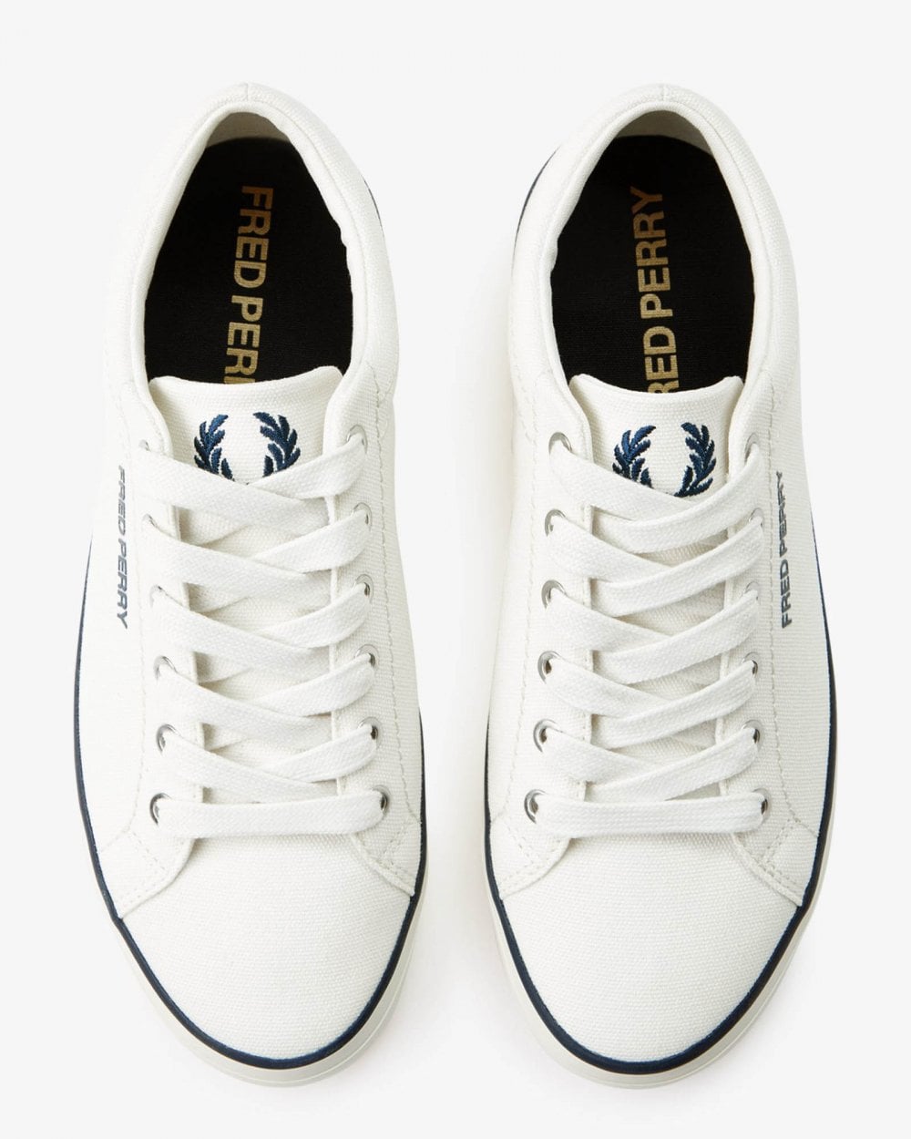Fred Perry Baseline Canvas Mens Trainers - Snow White 129