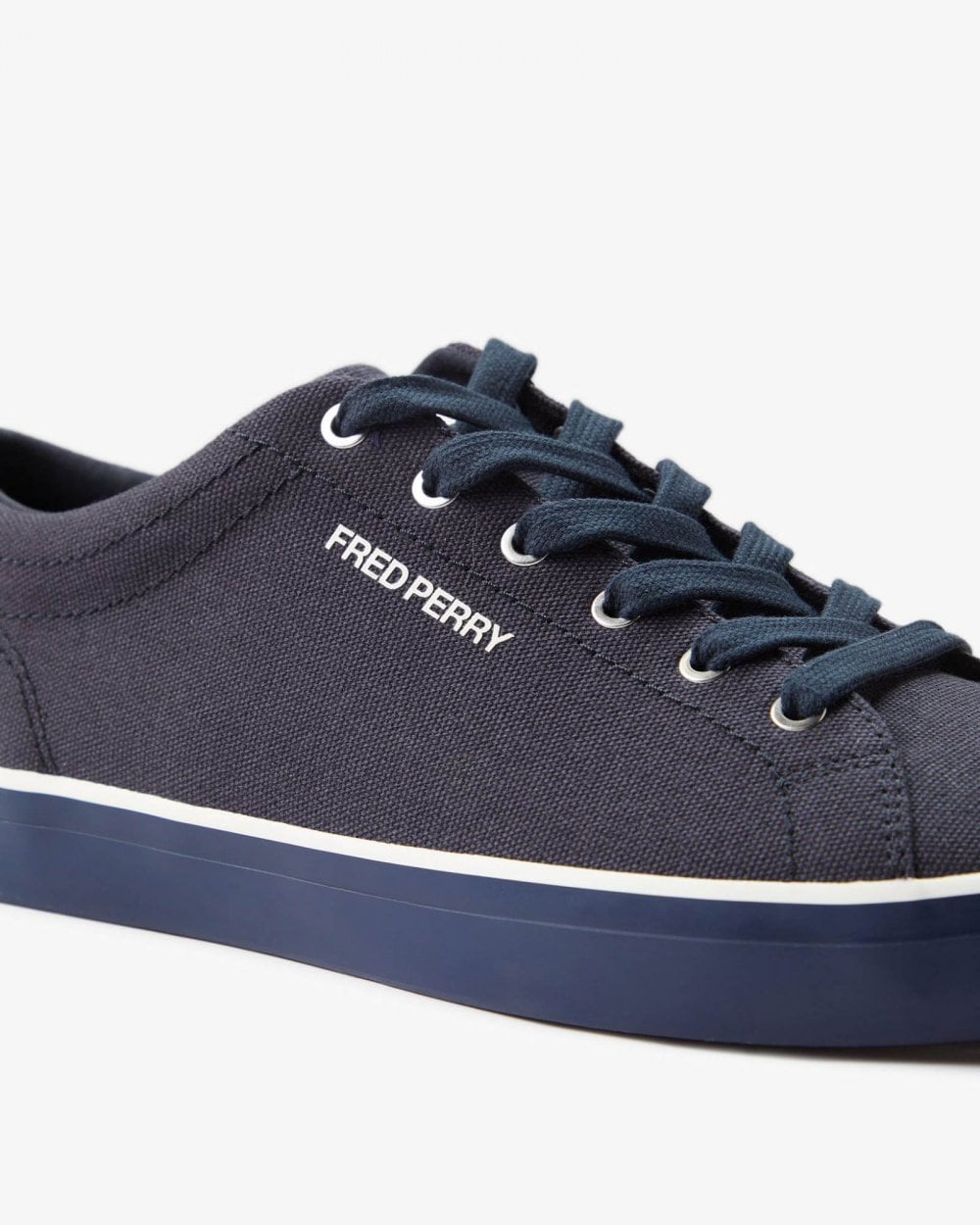 Fred Perry Baseline Canvas Mens Trainers - Navy 608
