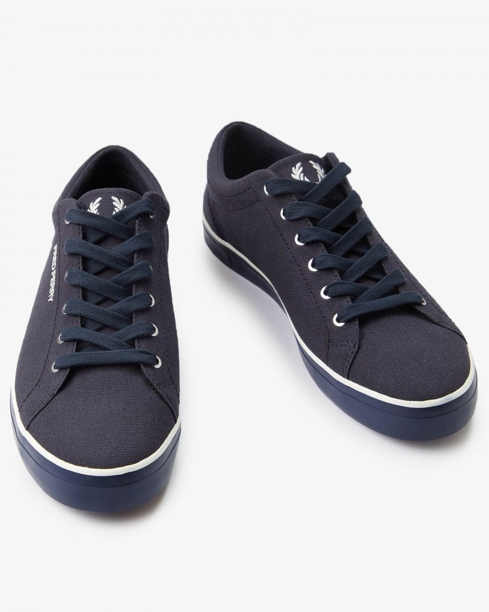 Fred Perry Baseline Canvas Mens Trainers - Navy 608