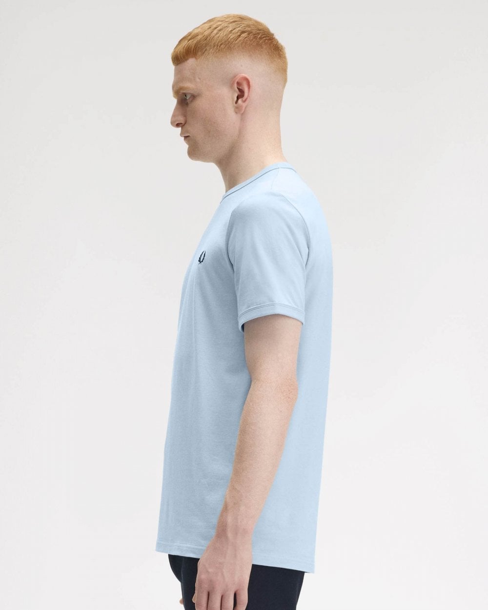 Fred Perry Mens Ringer T-Shirt - Light Smoke 146