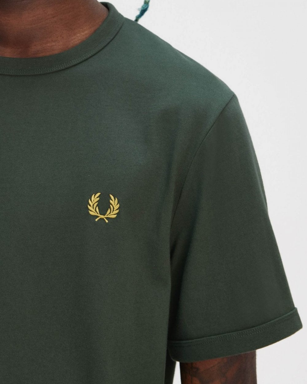 Fred Perry Mens Ringer T-Shirt - Court Green X89