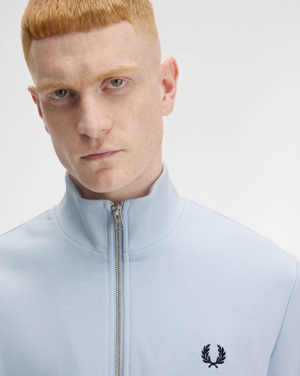 Fred Perry Mens Half Zip Sweatshirt - Light Smoke 146