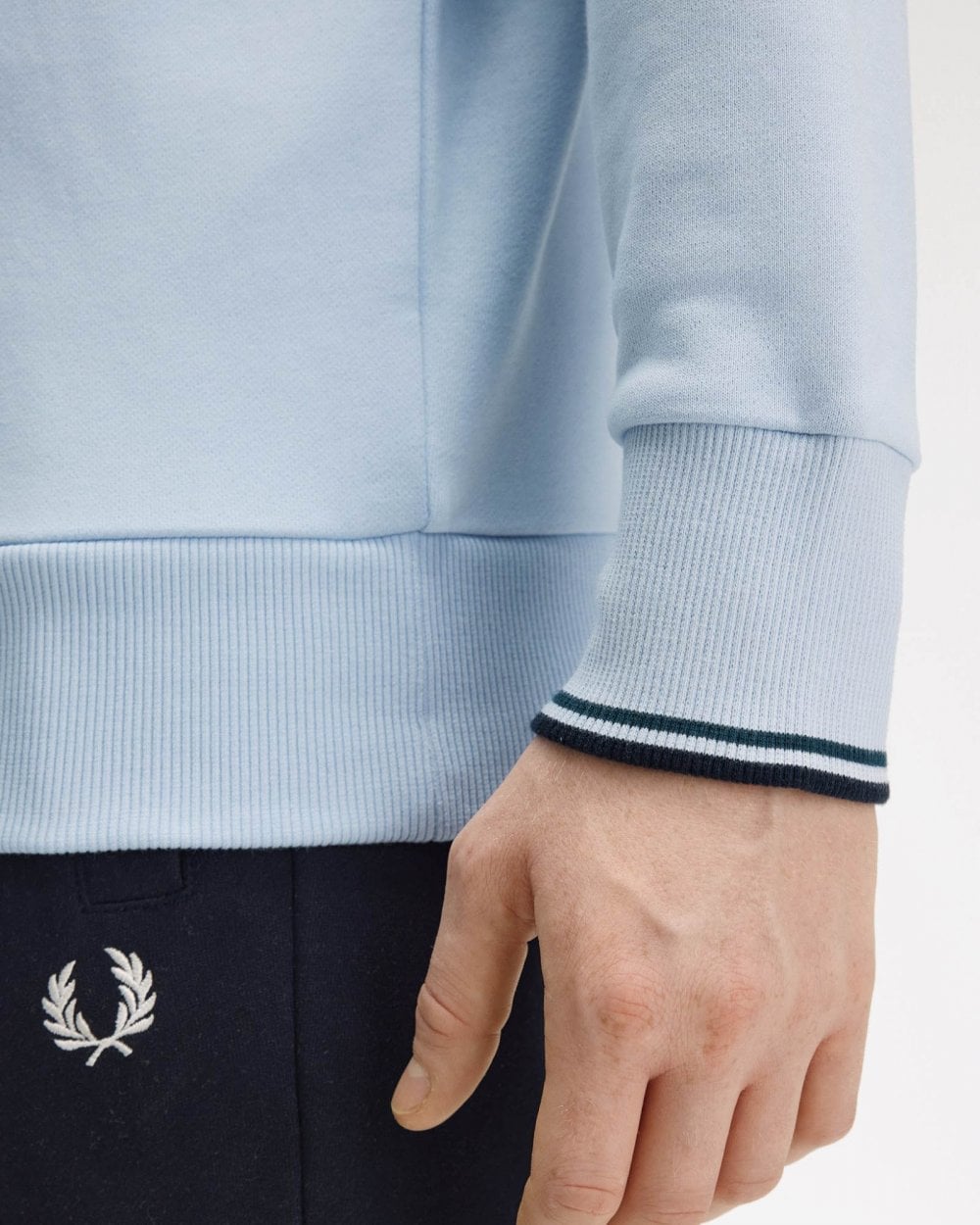 Fred Perry Mens Half Zip Sweatshirt - Light Smoke 146