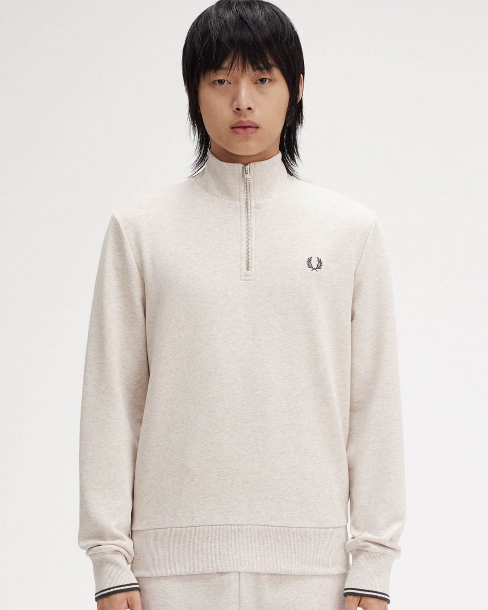 Fred Perry Mens Half Zip Sweatshirt