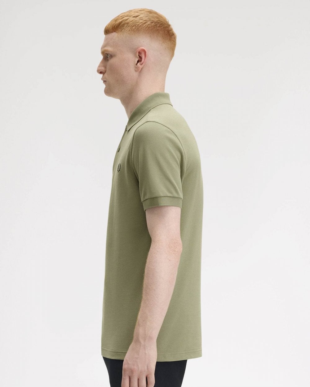 Fred Perry Mens Plain Signature Polo Shirt - Olive Mint/Night Green Y64