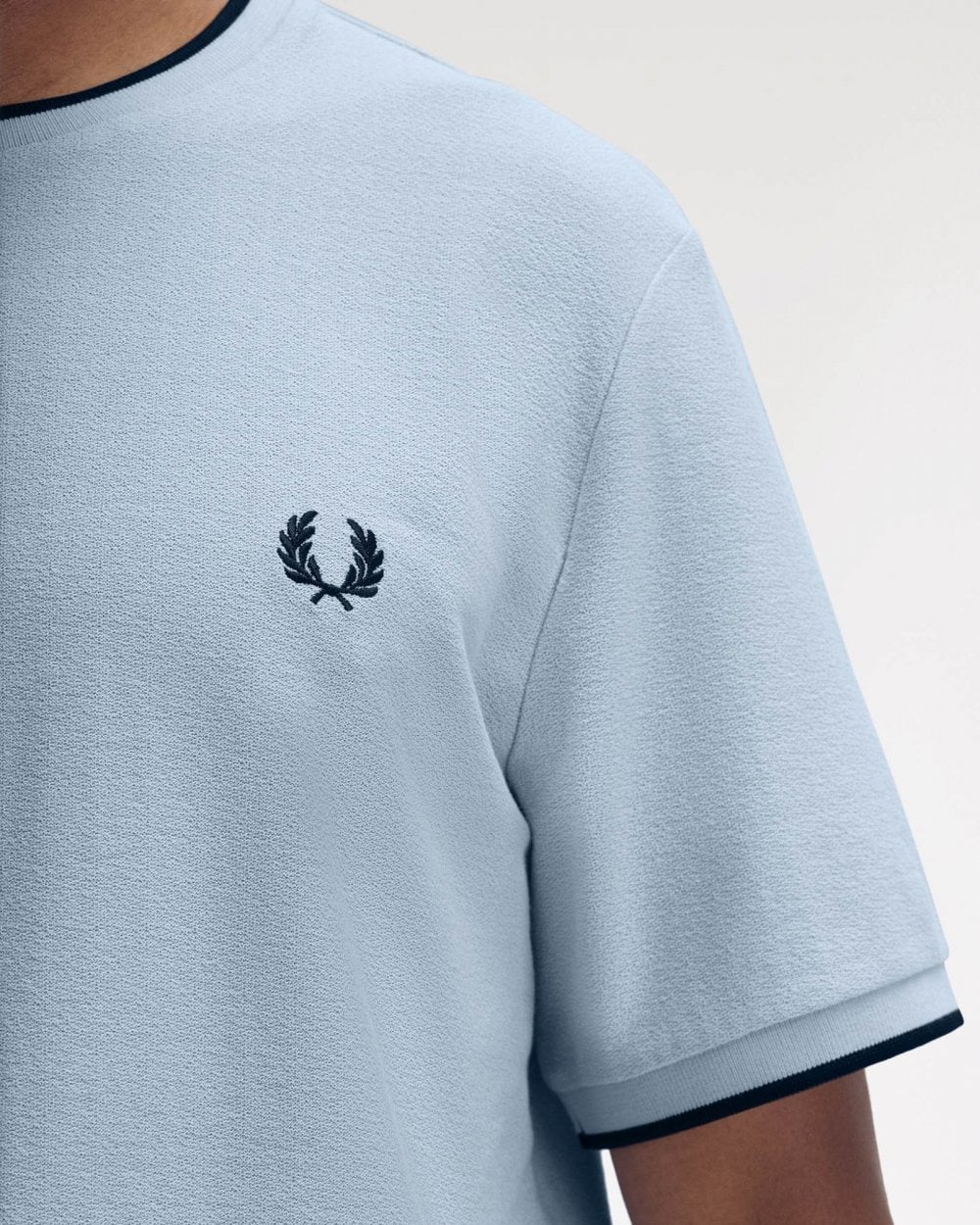 Fred Perry Mens Crepe Pique T-Shirt - Light Smoke 146