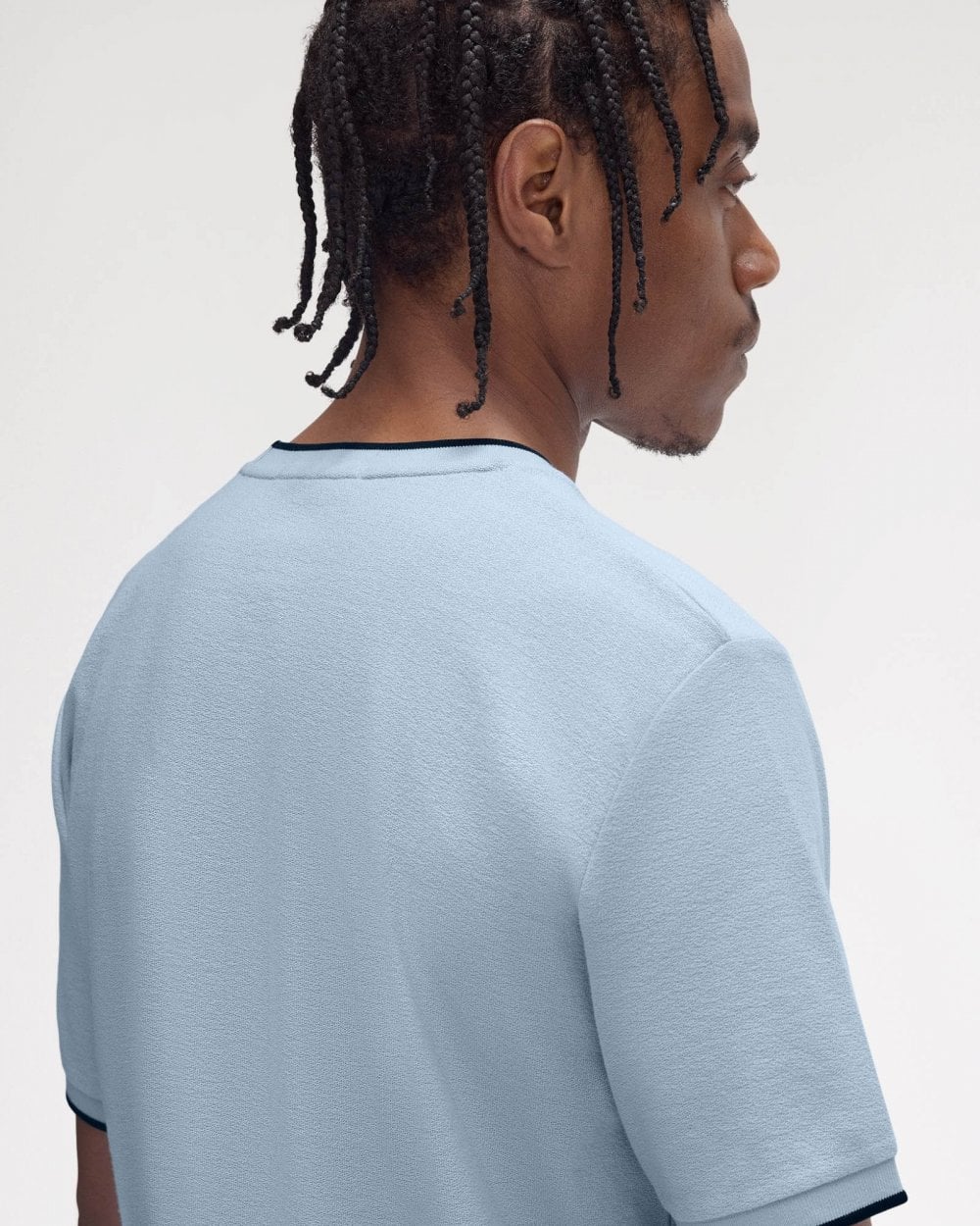 Fred Perry Mens Crepe Pique T-Shirt - Light Smoke 146