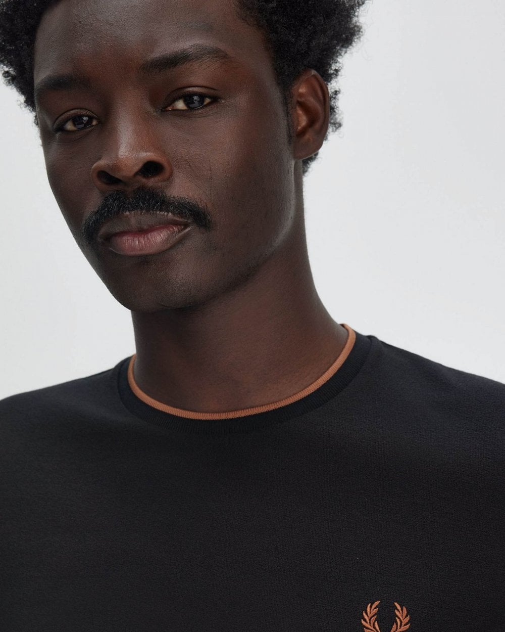 Fred Perry Mens Crepe Pique T-Shirt - Navy 795