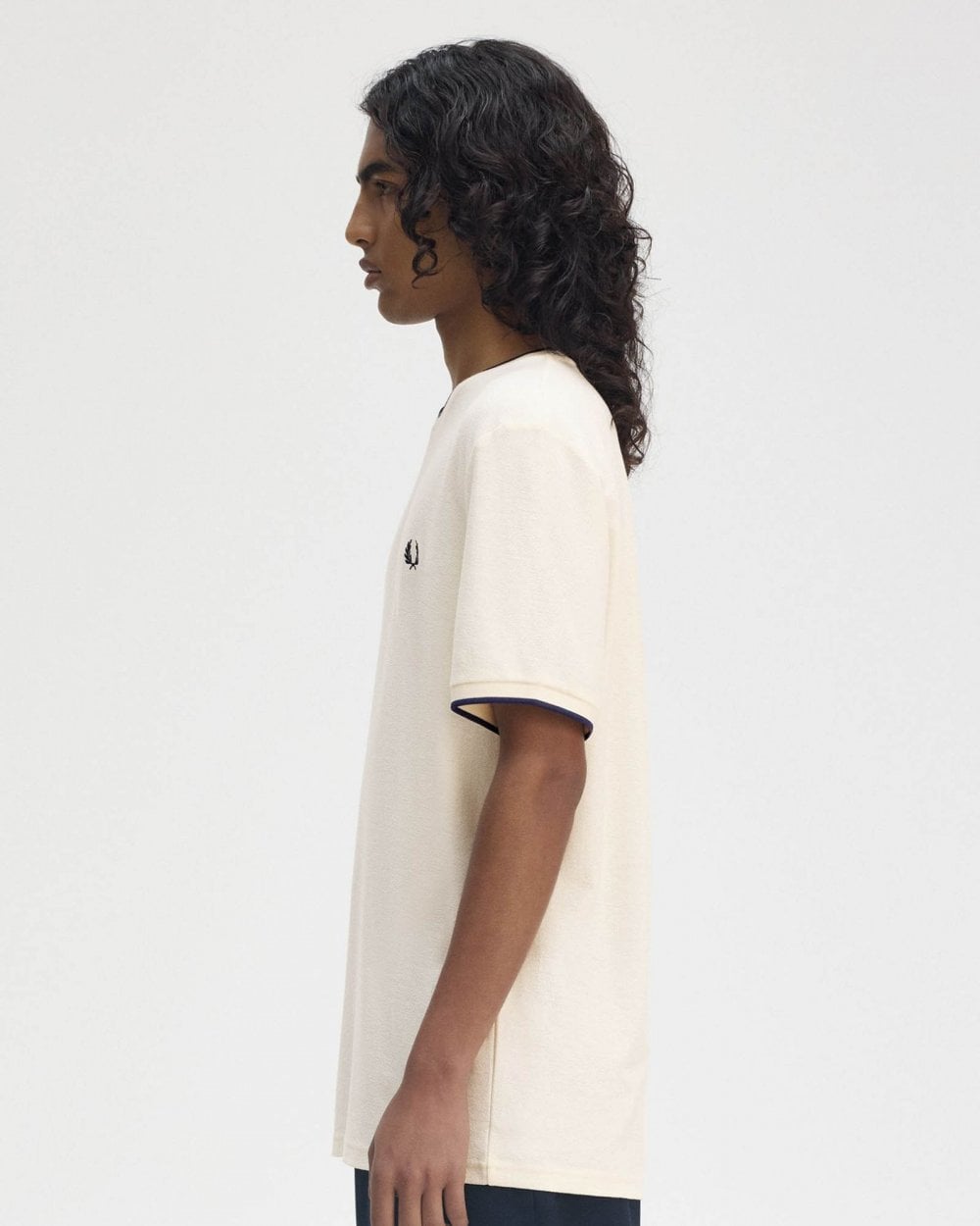 Fred Perry Mens Crepe Pique T-Shirt - Ecru 560