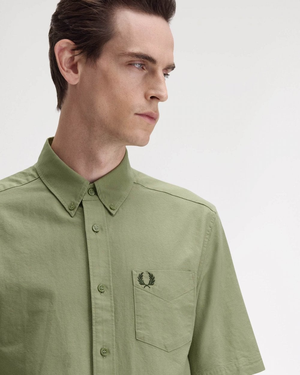 Fred Perry Mens Oxford Shirt - Olive Mint X88