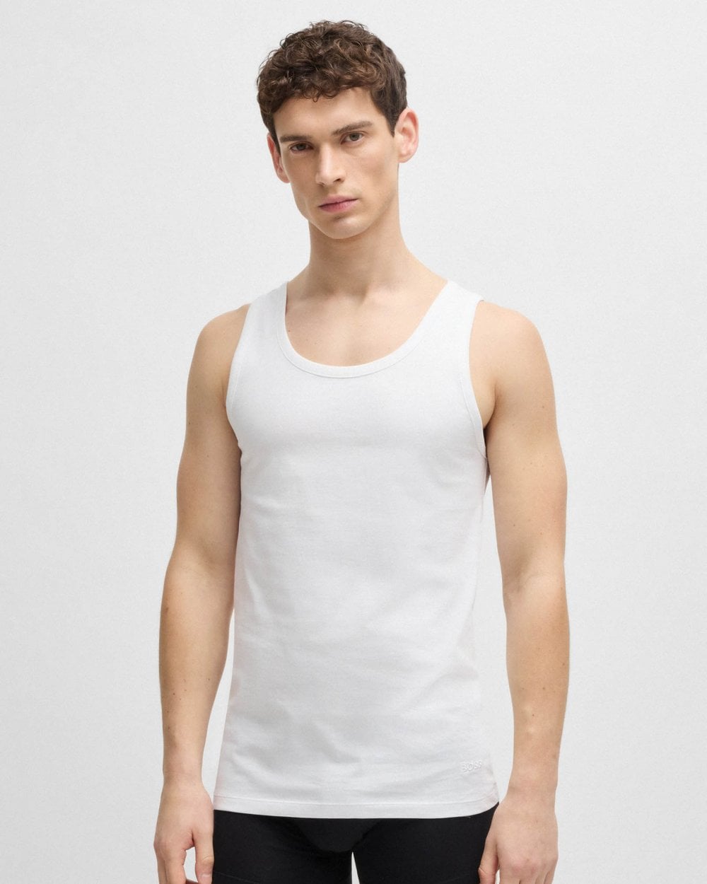 BOSS Orange BOSS Orange TankTop Classic Mens 3 Pack Cotton Underwear Vests with Embroidered Logos NOS