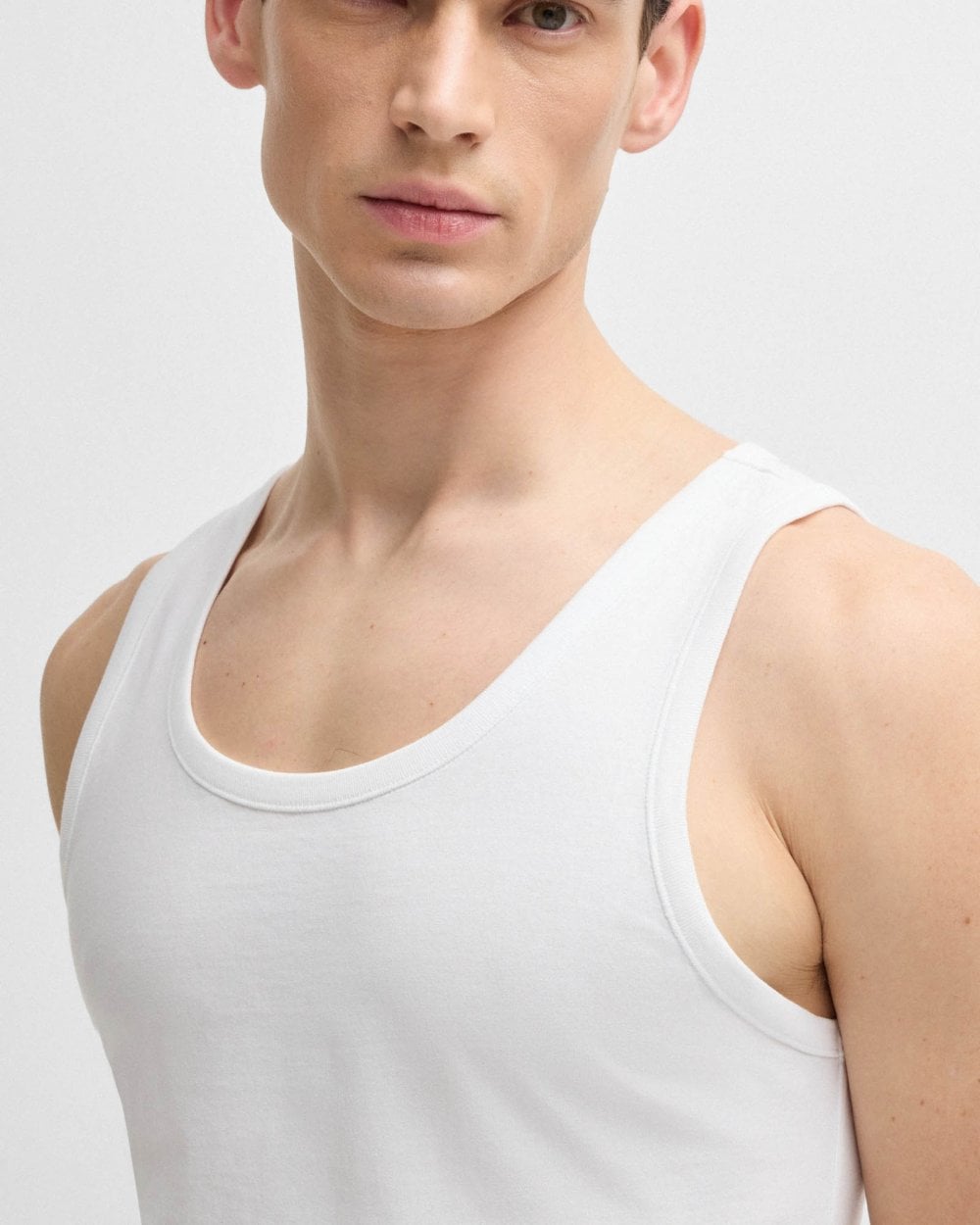 BOSS Orange BOSS Orange TankTop Classic Mens 3 Pack Cotton Underwear Vests with Embroidered Logos NOS
