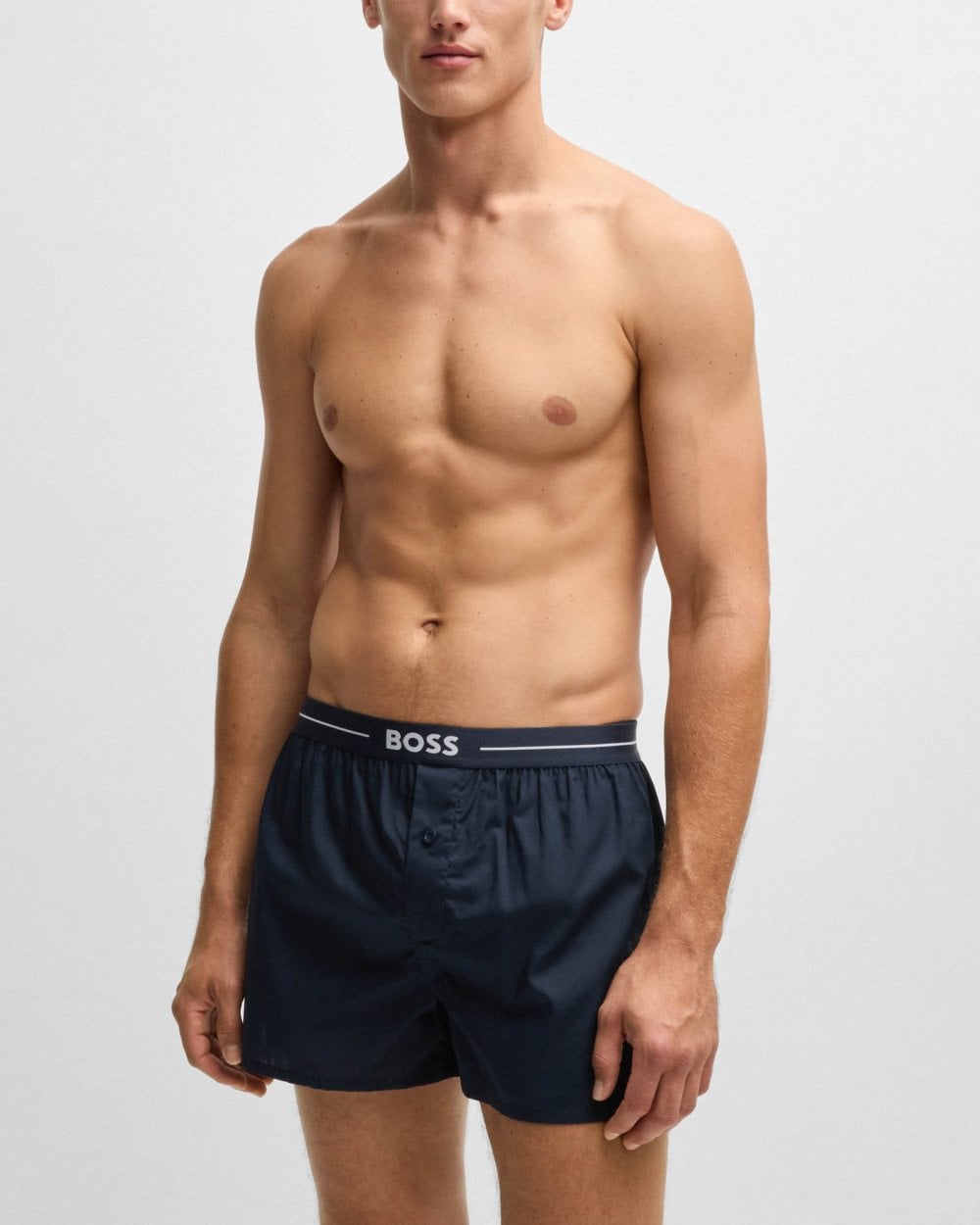 BOSS Orange BOSS Orange Boxer 2-Pack Mens Cotton Pyjama Shorts with Logo Waistbands