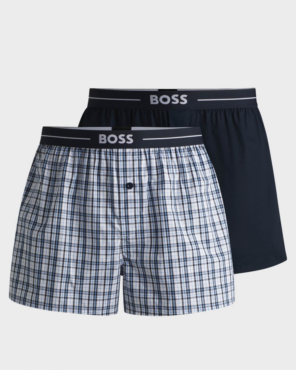 BOSS Orange BOSS Orange Boxer 2-Pack Mens Cotton Pyjama Shorts with Logo Waistbands