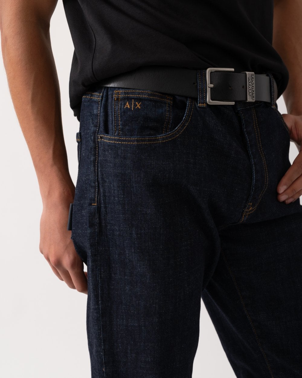 Armani Exchange Armani Exchange Mens Straight Cut 5 Pocket Jeans