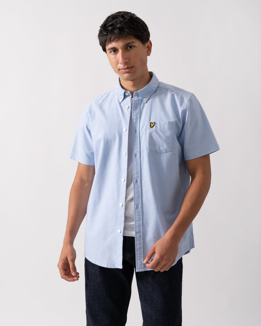 Lyle & Scott Short Sleeve Oxford Mens Shirt - X41 Riviera