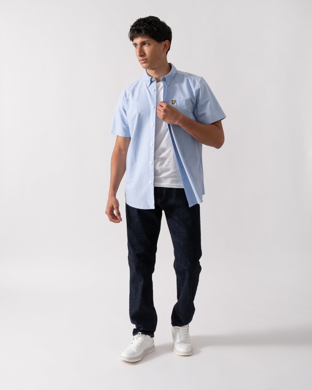 Lyle & Scott Short Sleeve Oxford Mens Shirt - X41 Riviera