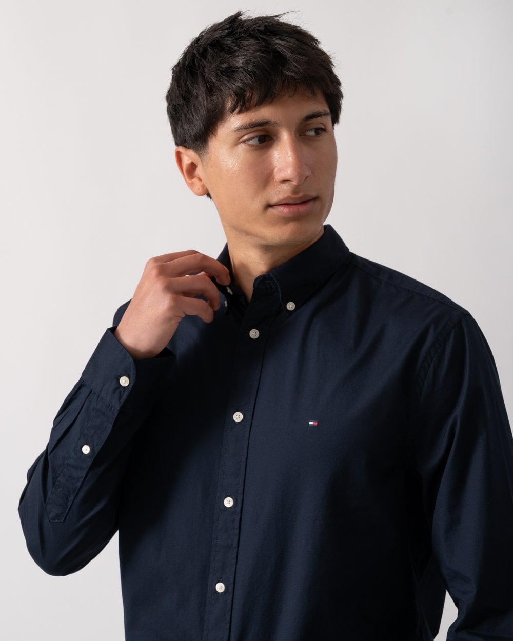 Tommy Hilfiger Core Flex Poplin Mens Long Sleeve Shirt - Desert Sky