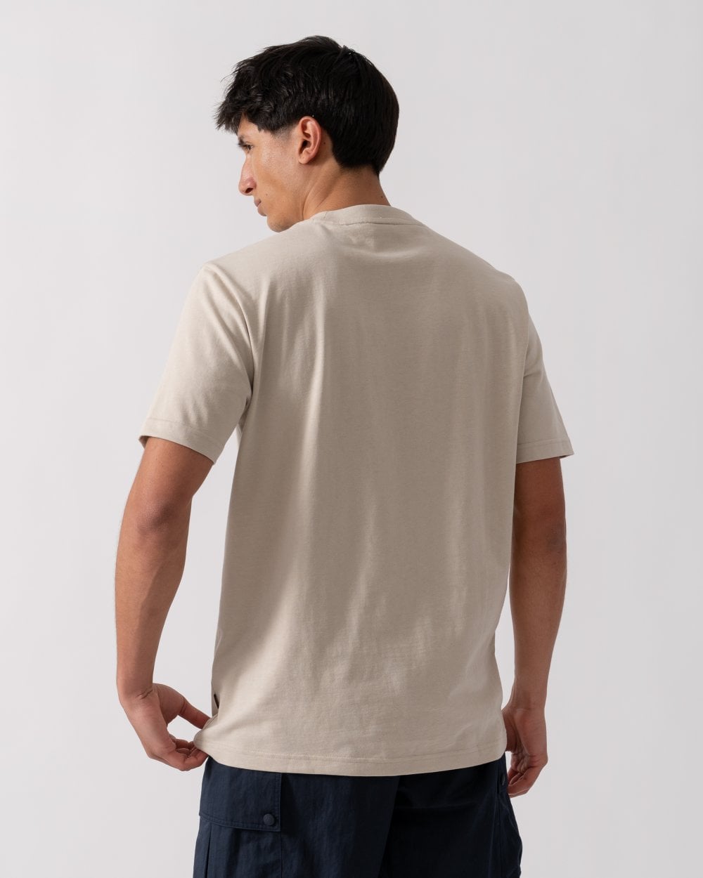 BOSS Orange Ontheway Mens Graphic Print T-Shirt - Light Beige 271