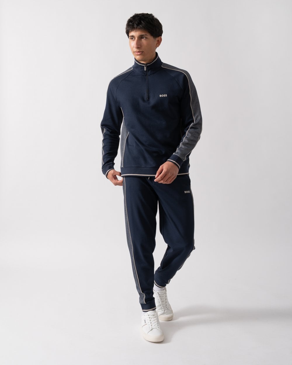 BOSS Orange BOSS Orange Mens 1/4 Zip Loungewear Tracksuit Jacket 50540785