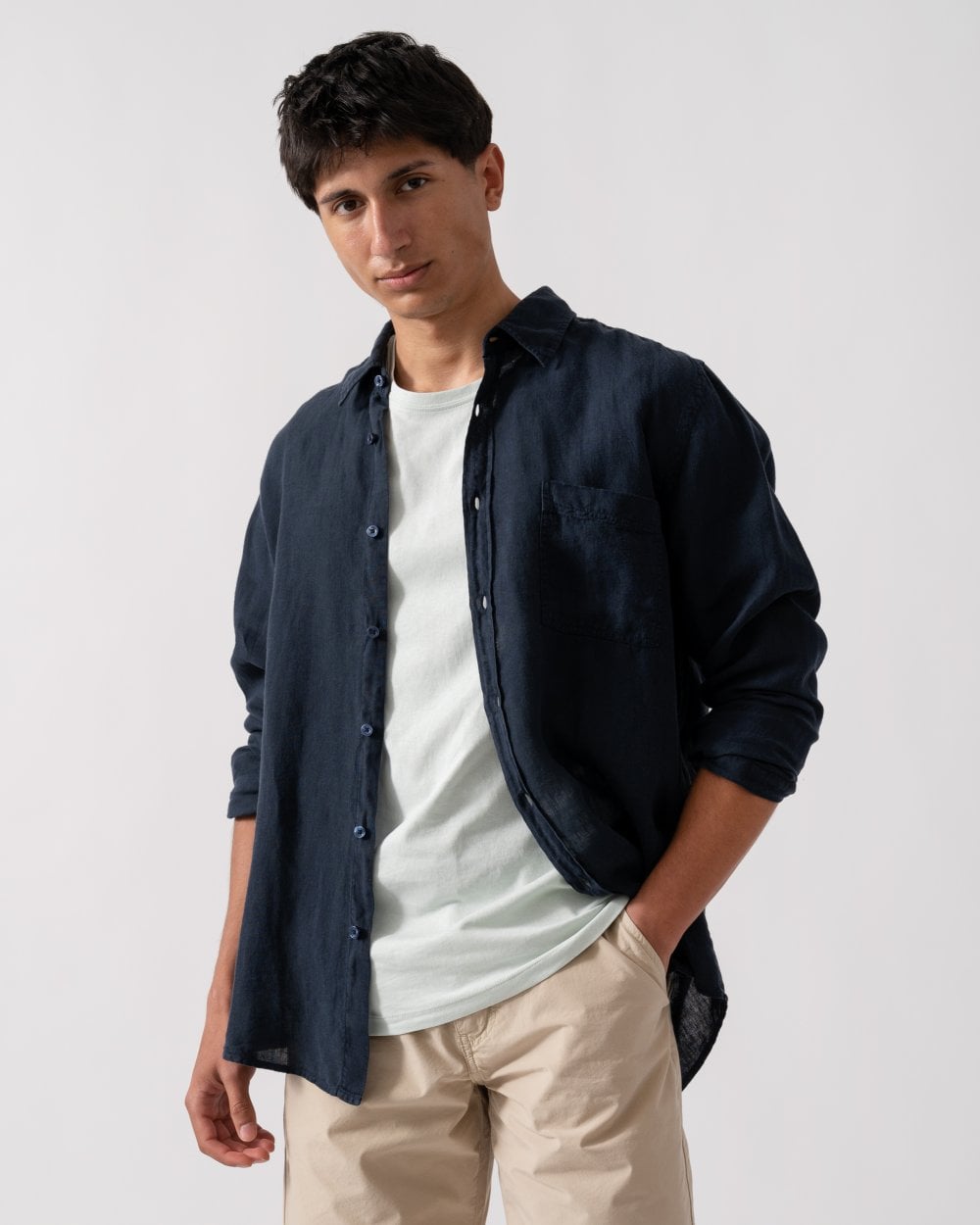 BOSS Orange Relegant 6 Mens Long Sleeve Shirt 50537381 - Dark Blue 404