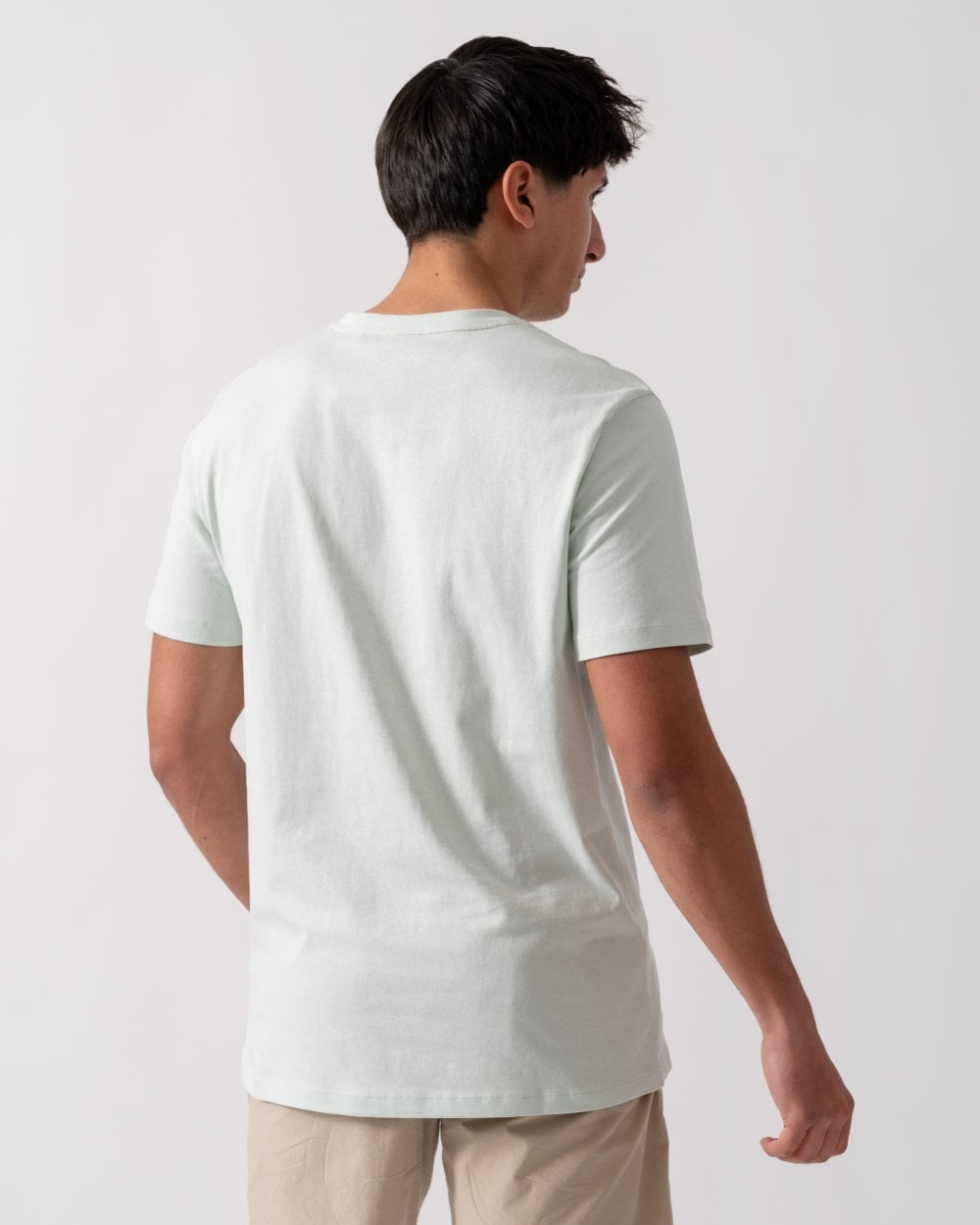 BOSS Orange Tales Mens Cotton-Jersey T-shirt With Logo Patch - Open Blue 474