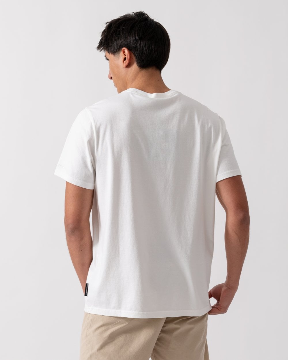 Moose Knuckles Augustine Mens Printed Logo T-Shirt - Milky Way/Bone 1688