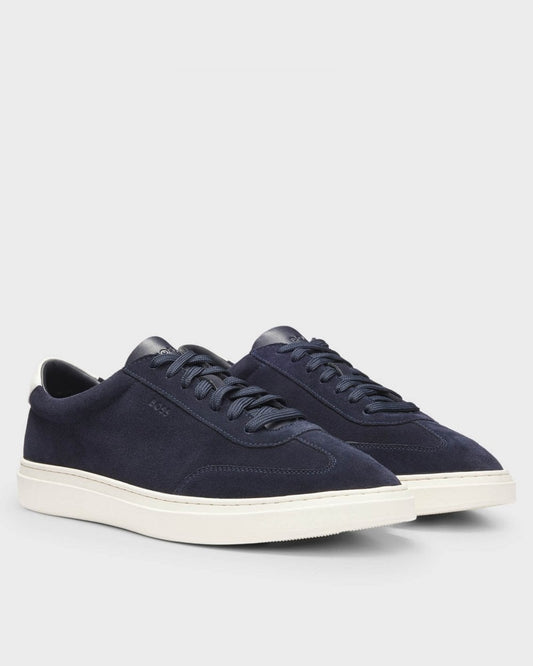 BOSS Orange Kieran Mens Suede Trainers with Rubber Sole