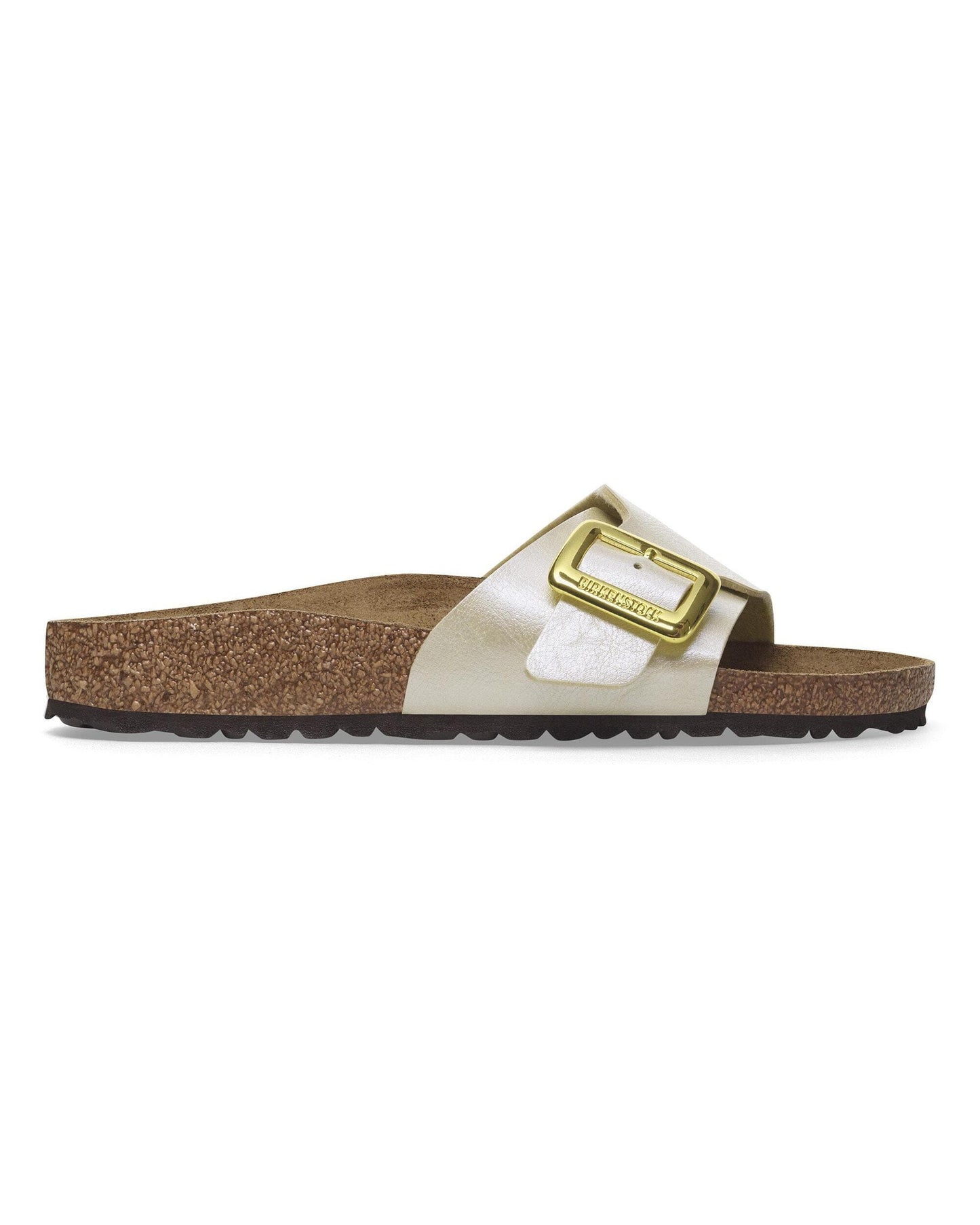 Birkenstock Catalina Cushion Big Buckle Womens Birko-Flor Sandals - Graceful Pearl White