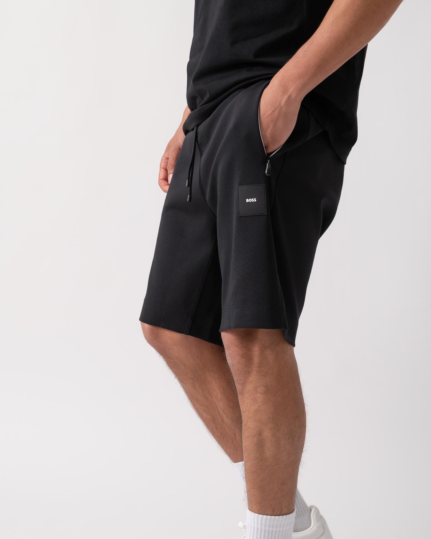BOSS Green Headlo Rib Mens Shorts - Black 001