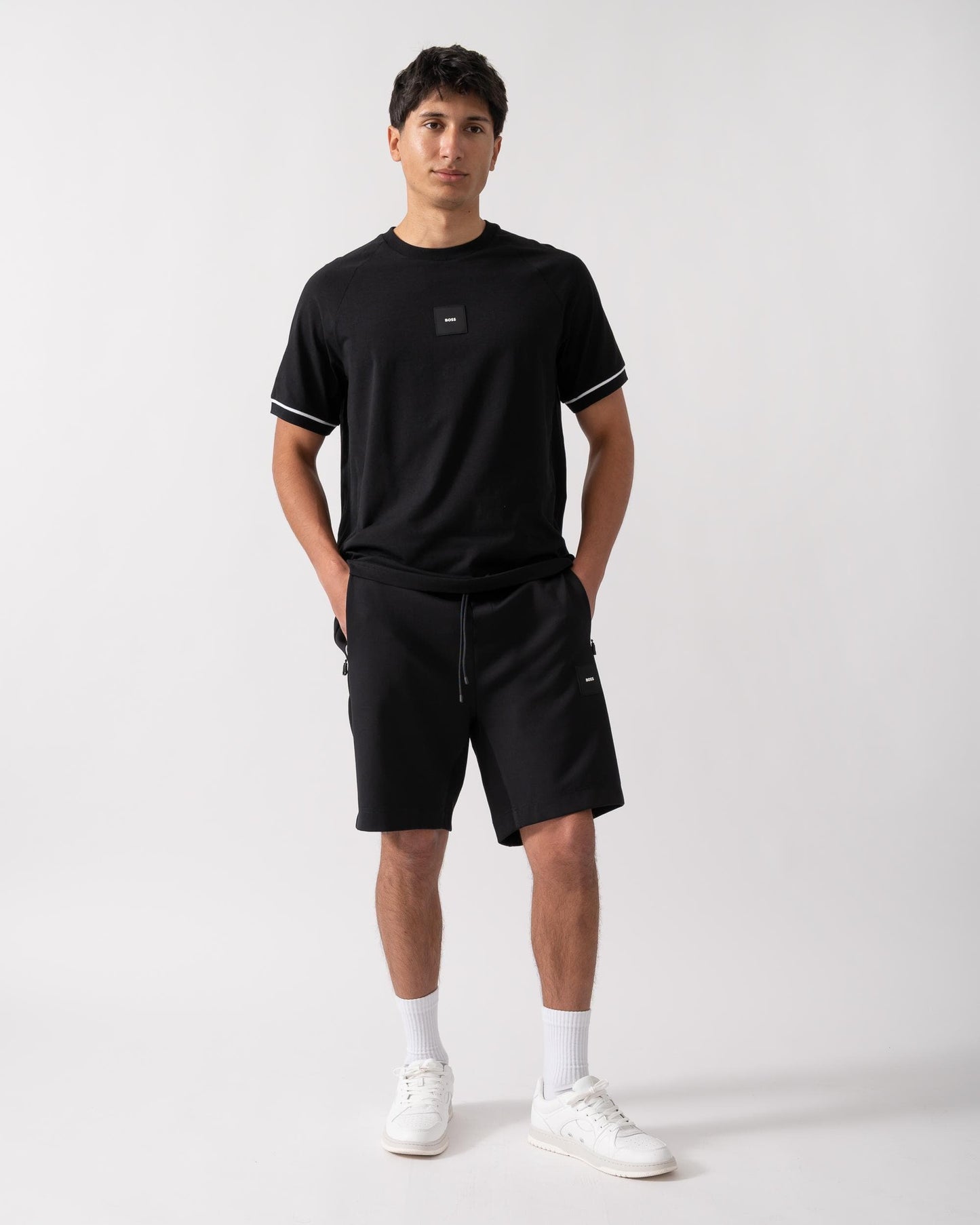 BOSS Green Headlo Rib Mens Shorts - Black 001