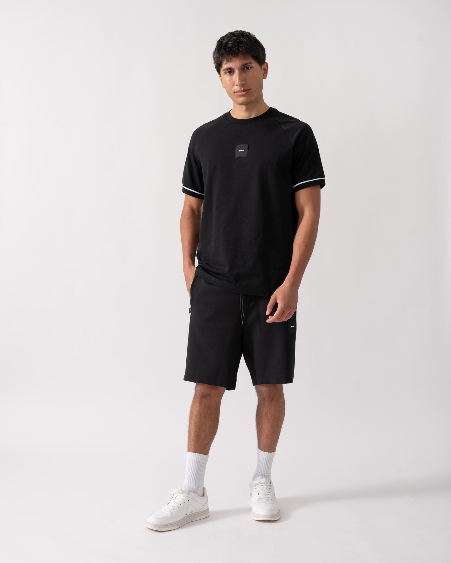 BOSS Green Headlo Rib Mens Shorts - Black 001