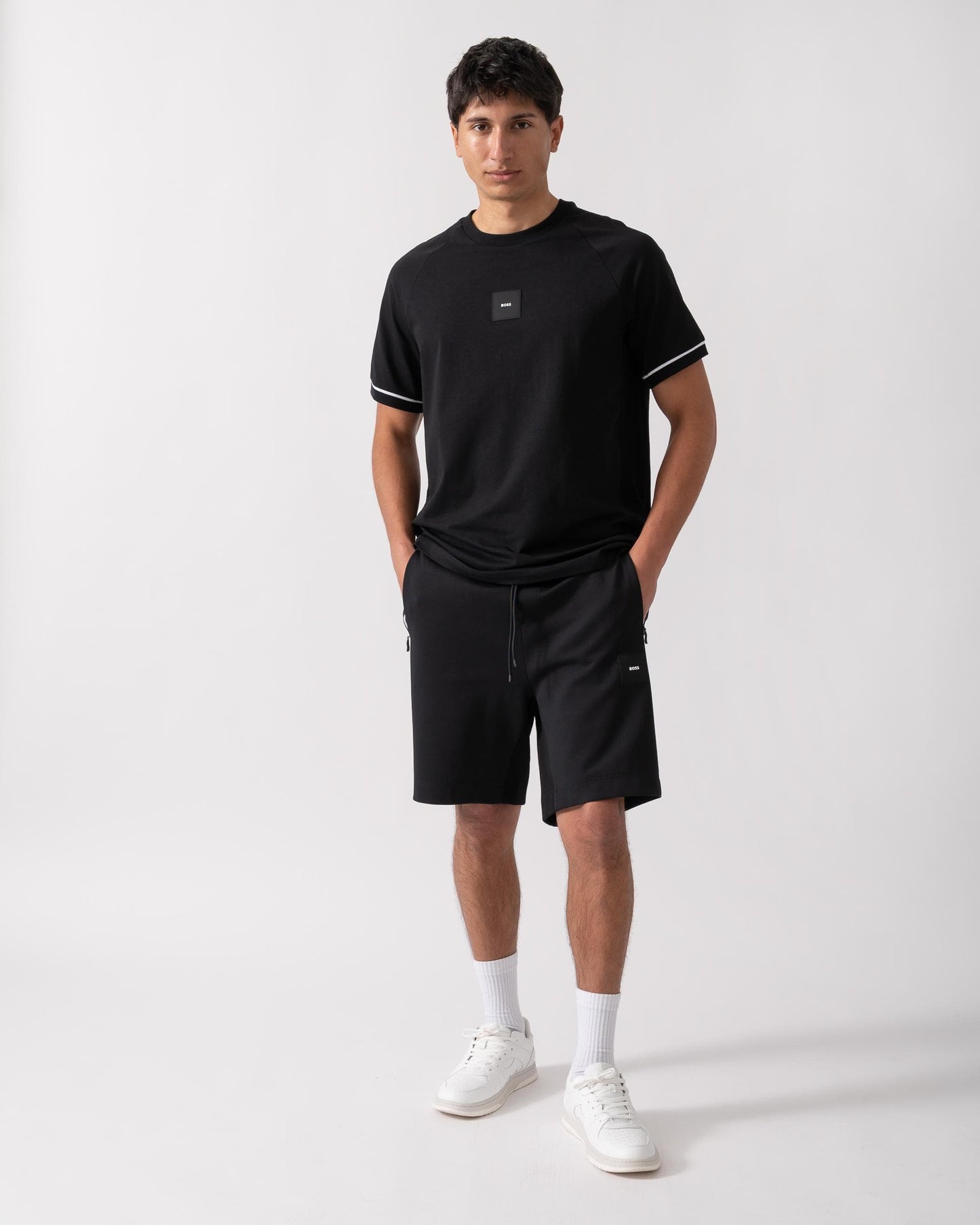 BOSS Green Tee Rib AC Mens T-Shirts - Black 001