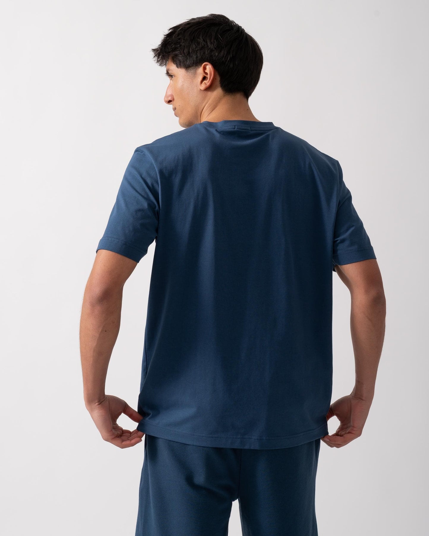 BOSS Orange TChup Mens Crew Neck Small Logo T-Shirt - Open Blue 466