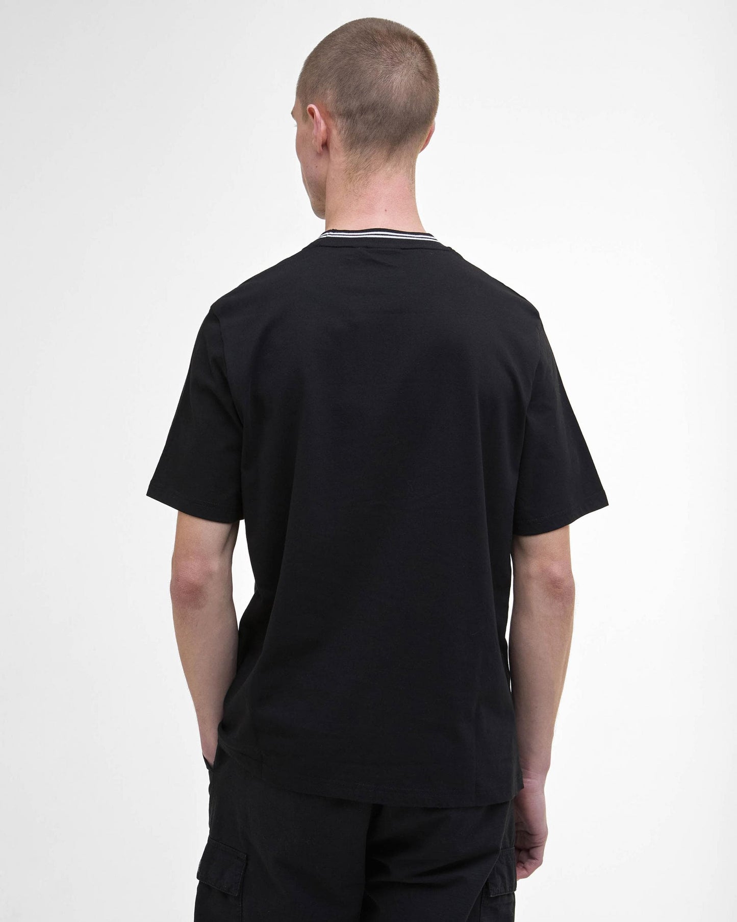 Barbour International Central Logo Mens T-Shirt - Black