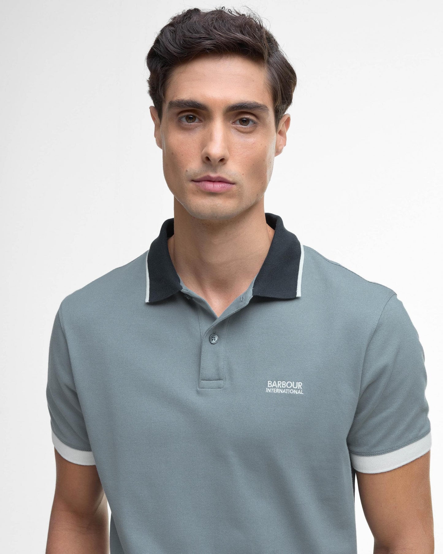 Barbour International Howall Mens Polo - Washed Blue