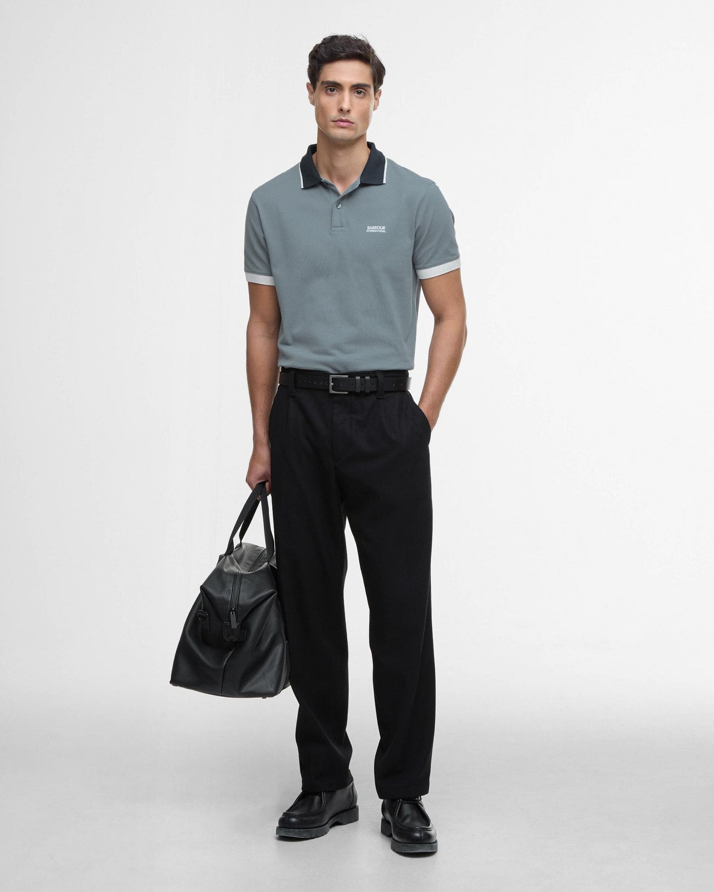 Barbour International Howall Mens Polo - Washed Blue