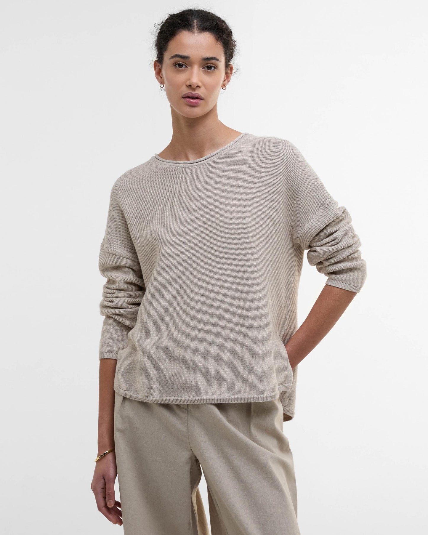 Barbour Marine Womens Jumper - Light Sand