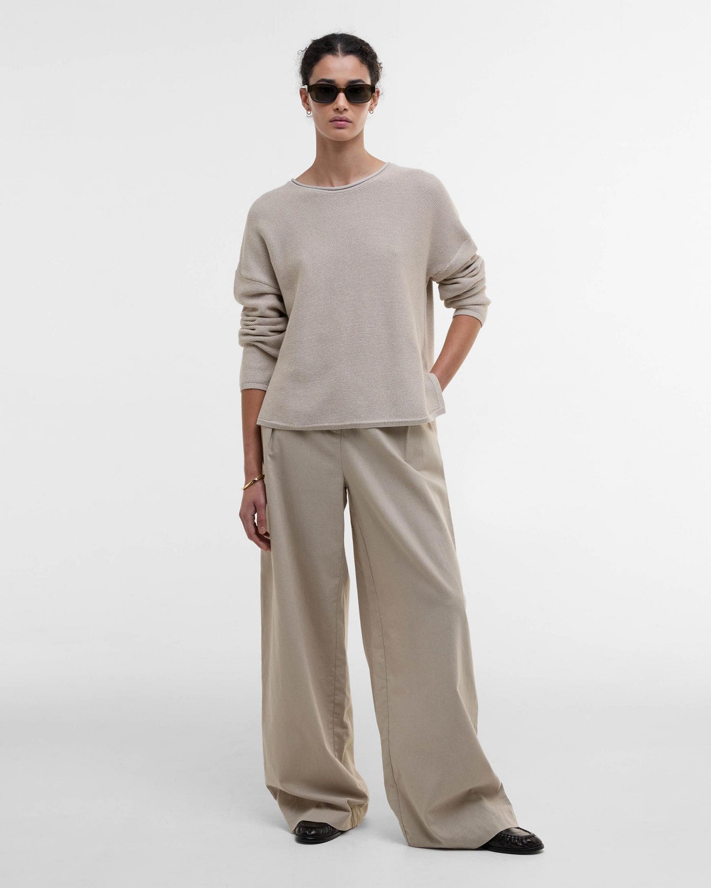 Barbour Marine Womens Jumper - Light Sand