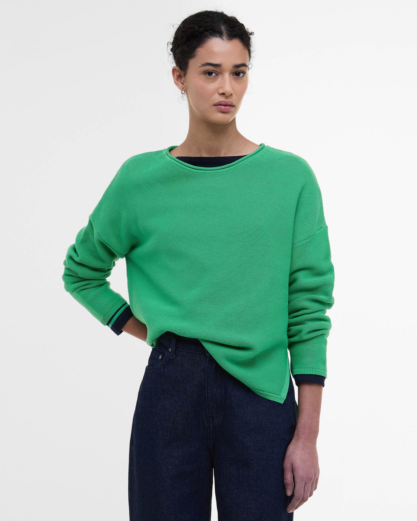 Barbour Marine Womens Jumper - Kelly Green