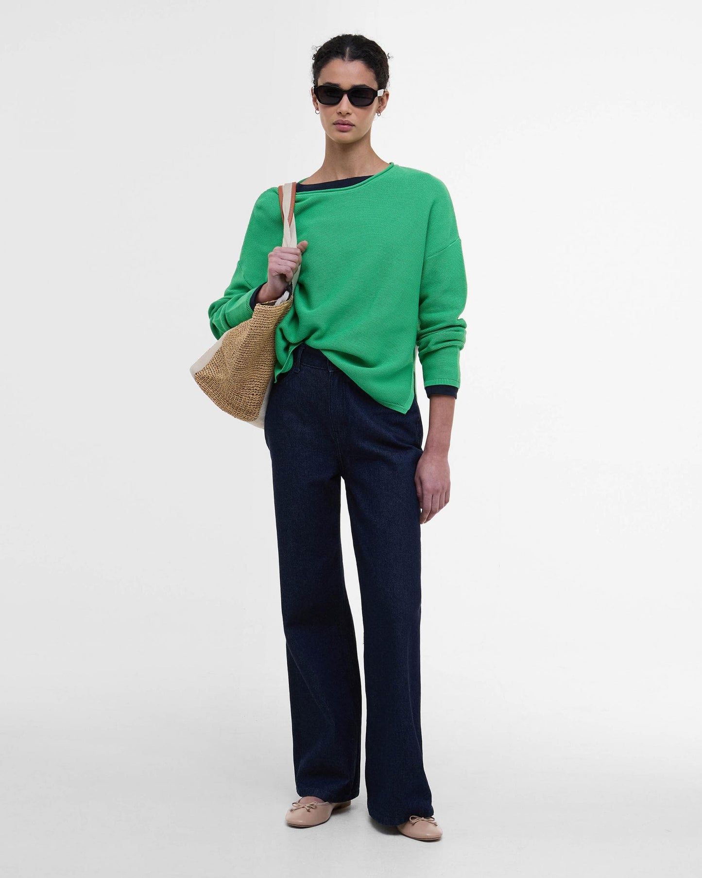 Barbour Marine Womens Jumper - Kelly Green