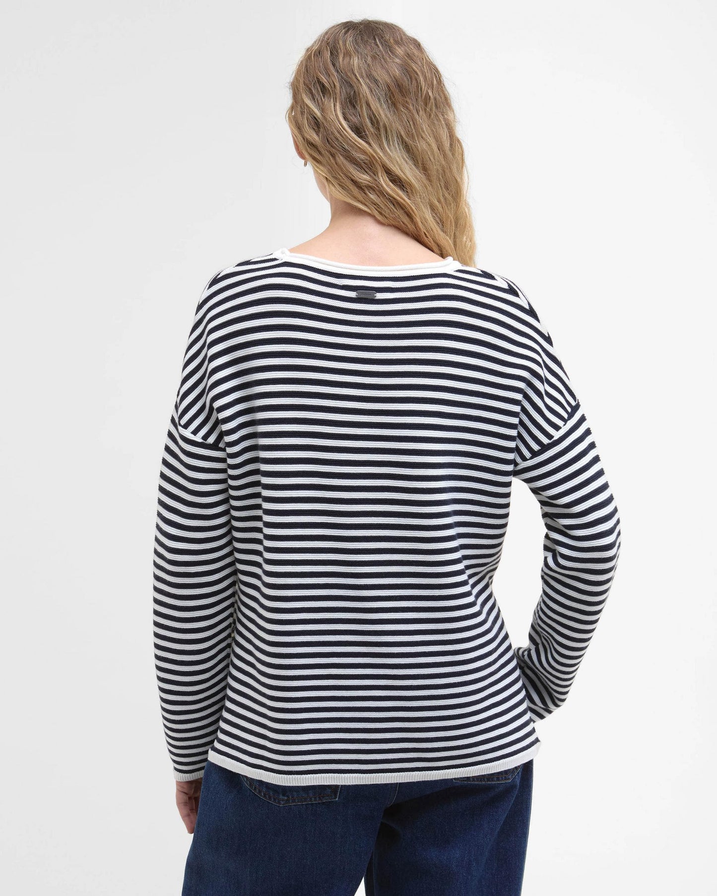 Barbour Marine Stripe Womens Knitted Jumper - Navy Stripe