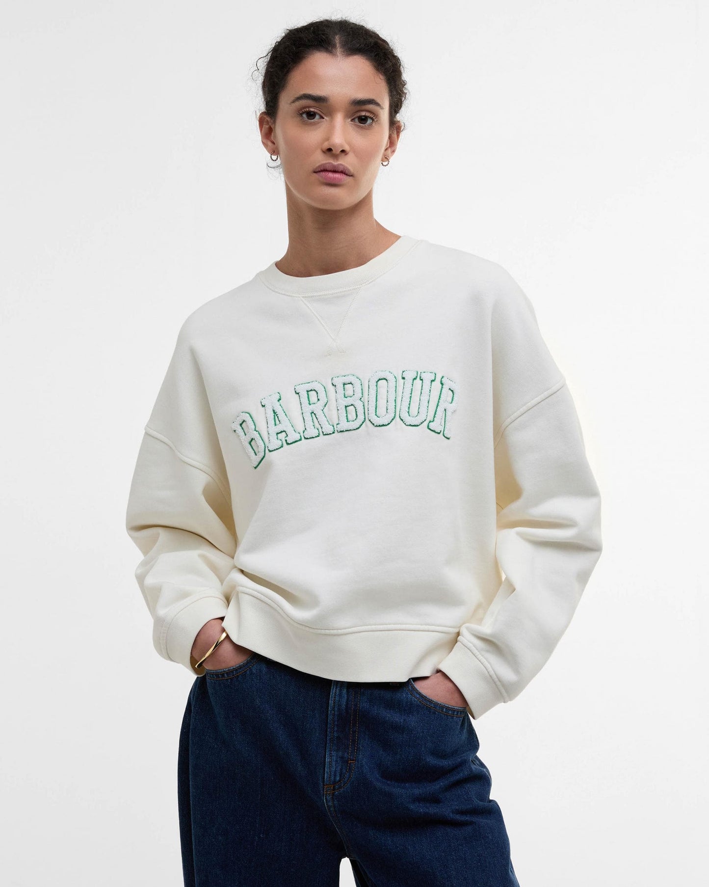 Barbour Silverdale Womens Crew Neck Sweatshirt - Neutral