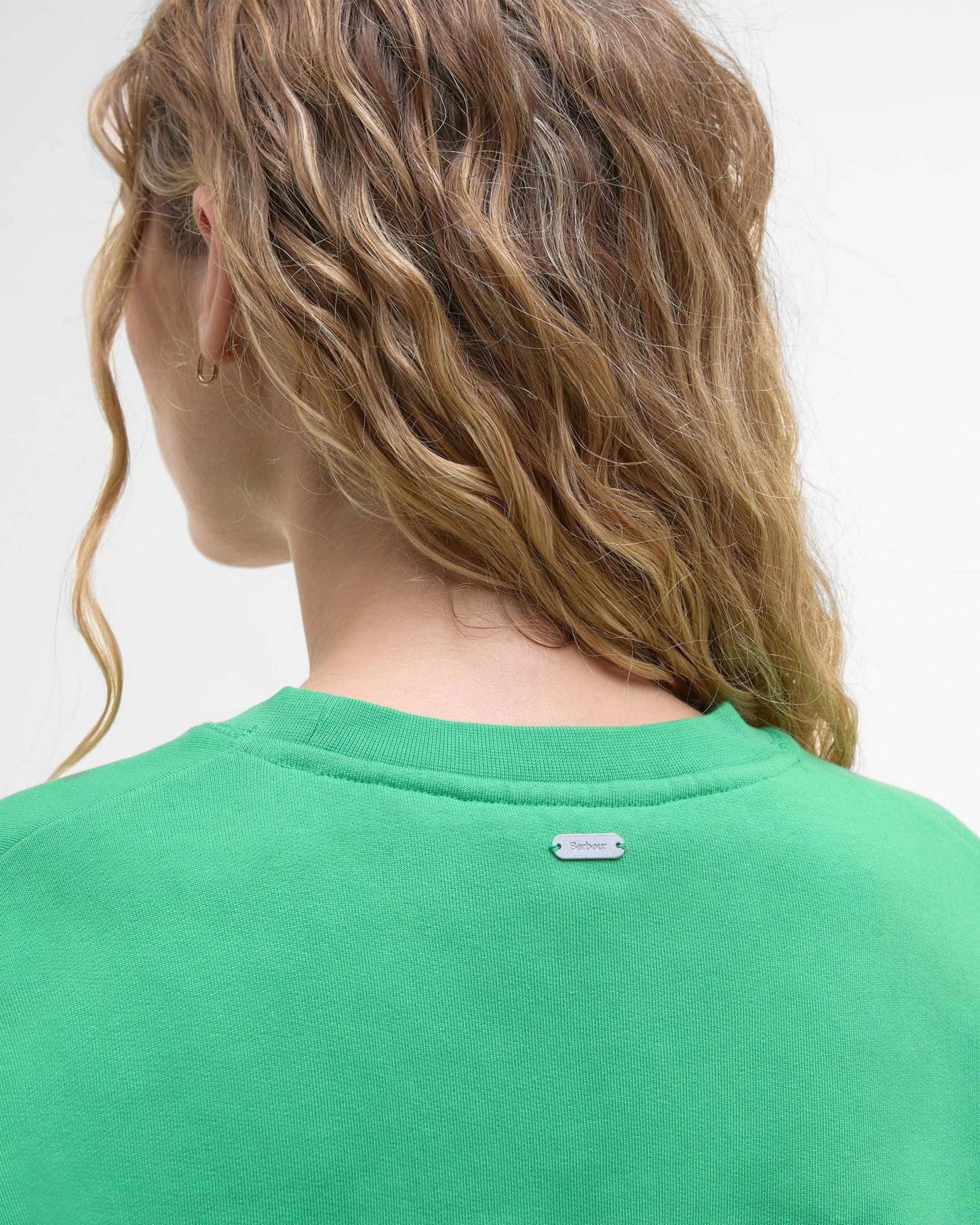 Barbour Silverdale Womens Crew Neck Sweatshirt - Kelly Green