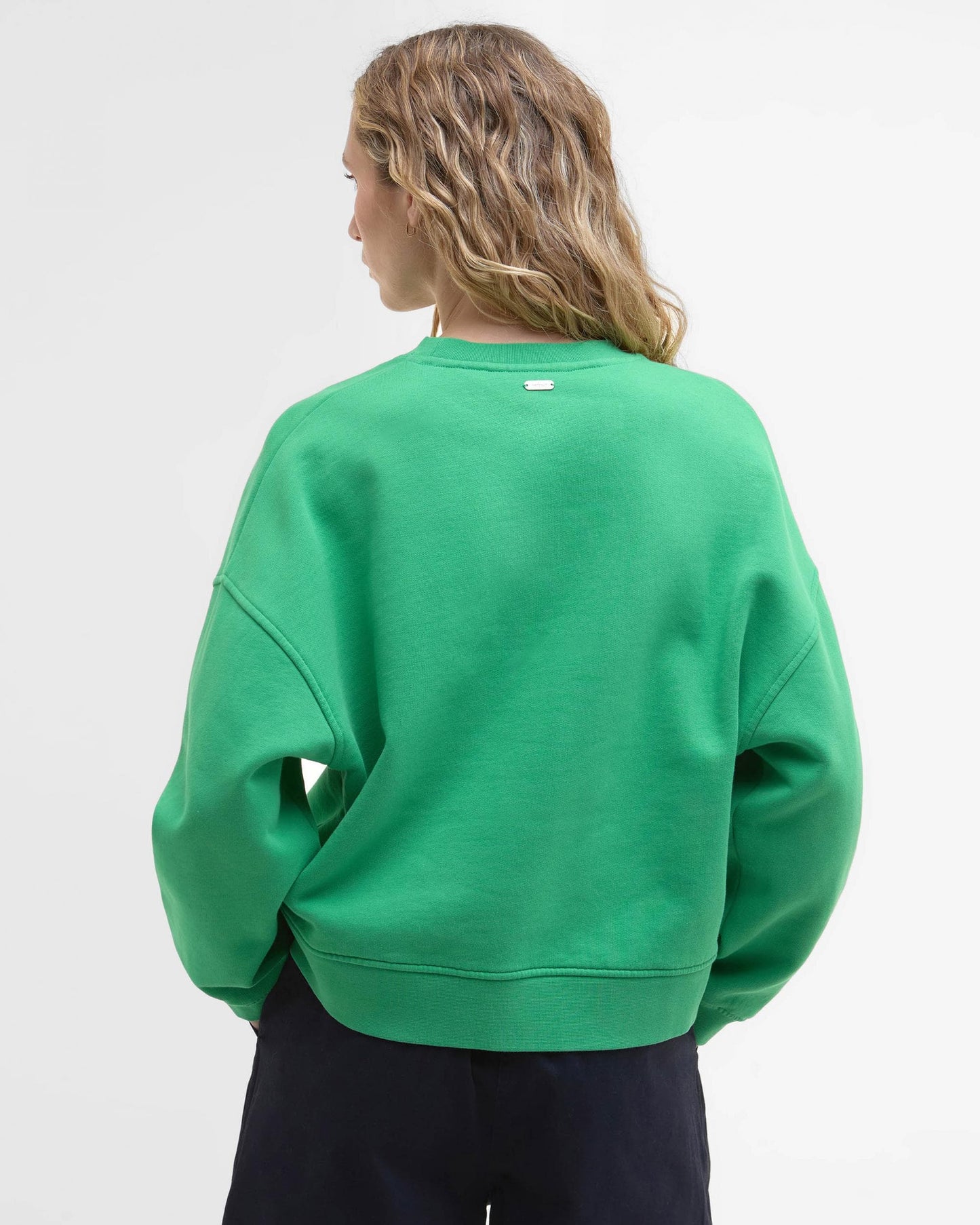 Barbour Silverdale Womens Crew Neck Sweatshirt - Kelly Green