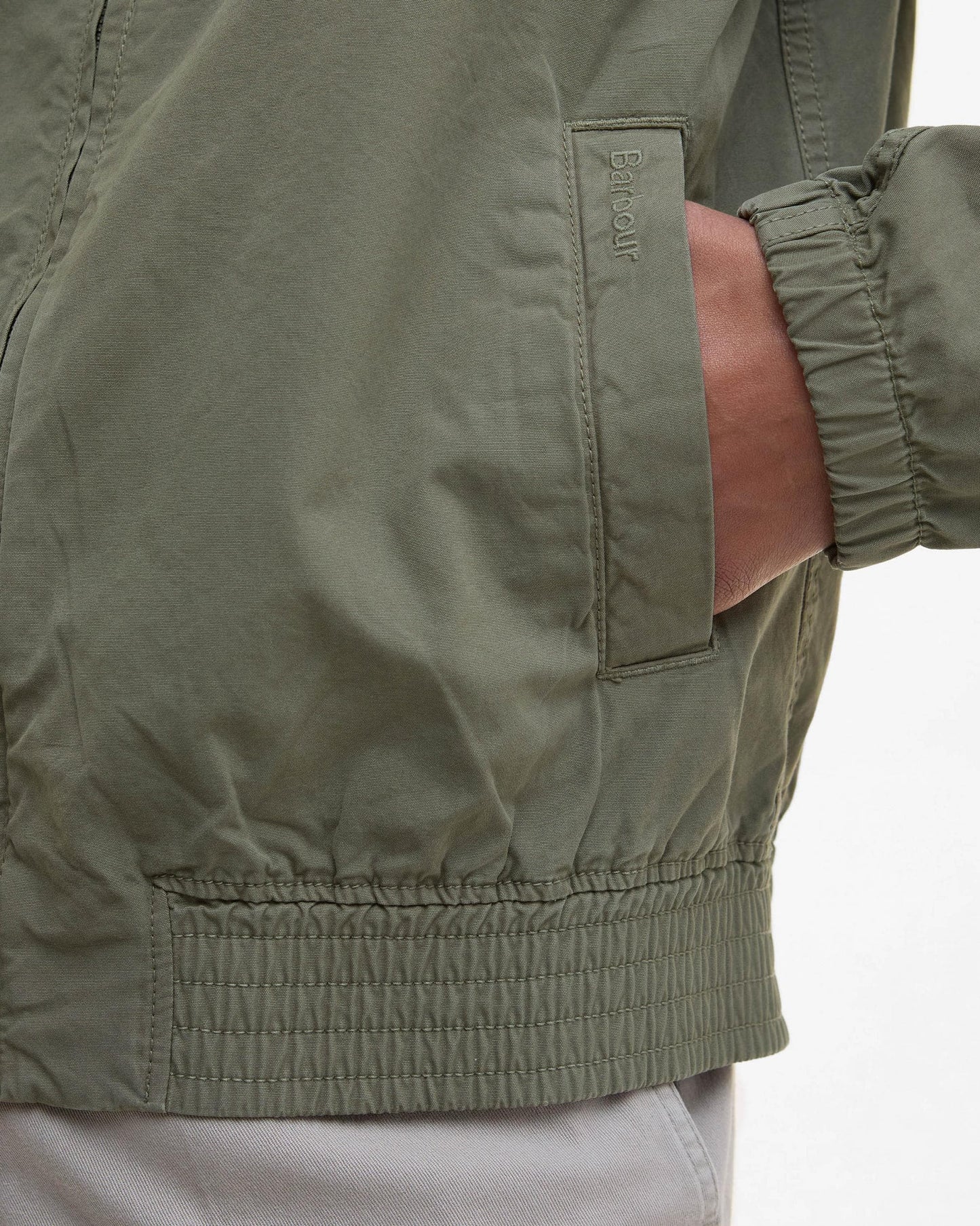 Barbour Royston Cotton Mens Casual Jacket - Light Moss
