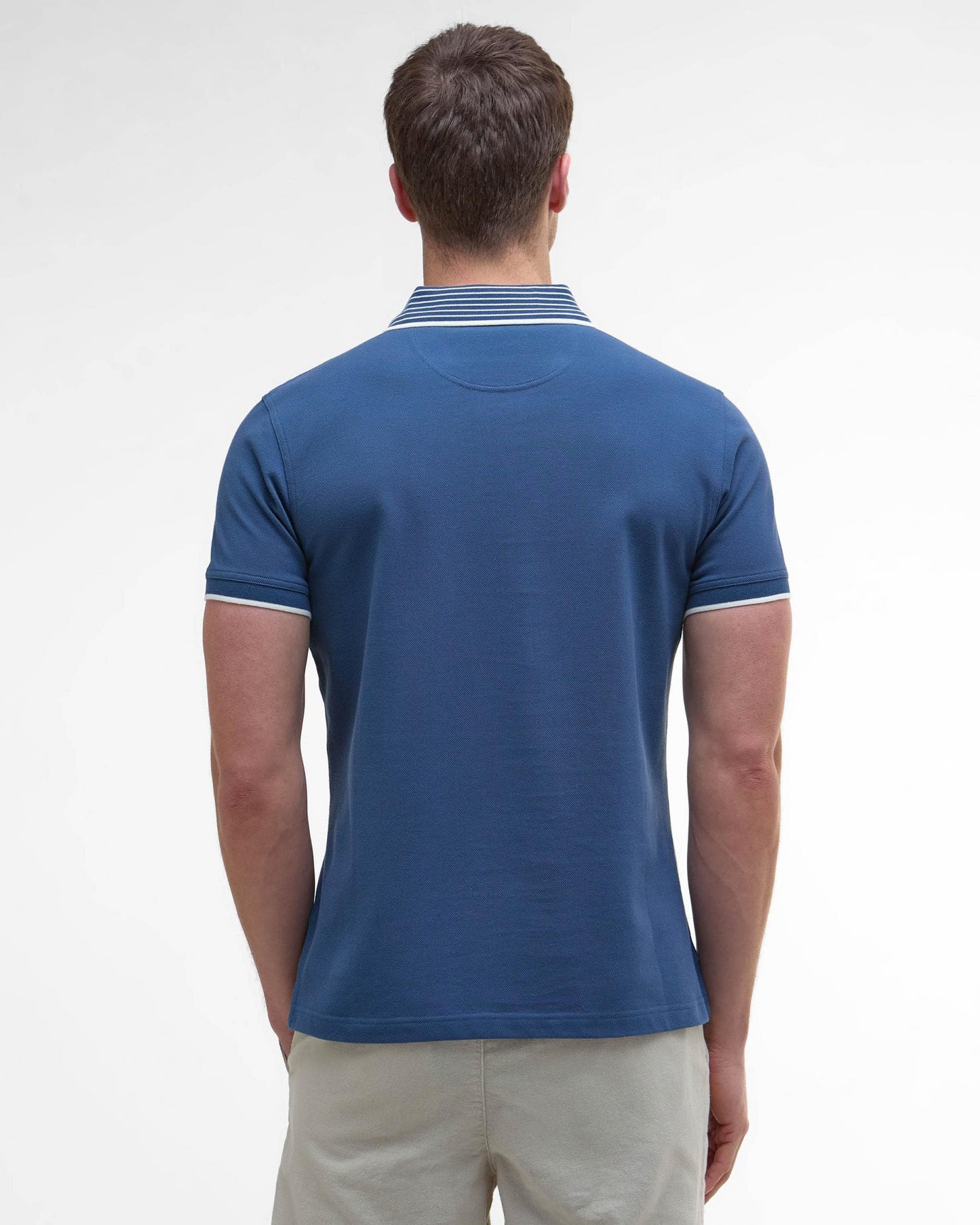Barbour Denwick Mens Tailored Polo Shirt - Dark Denim