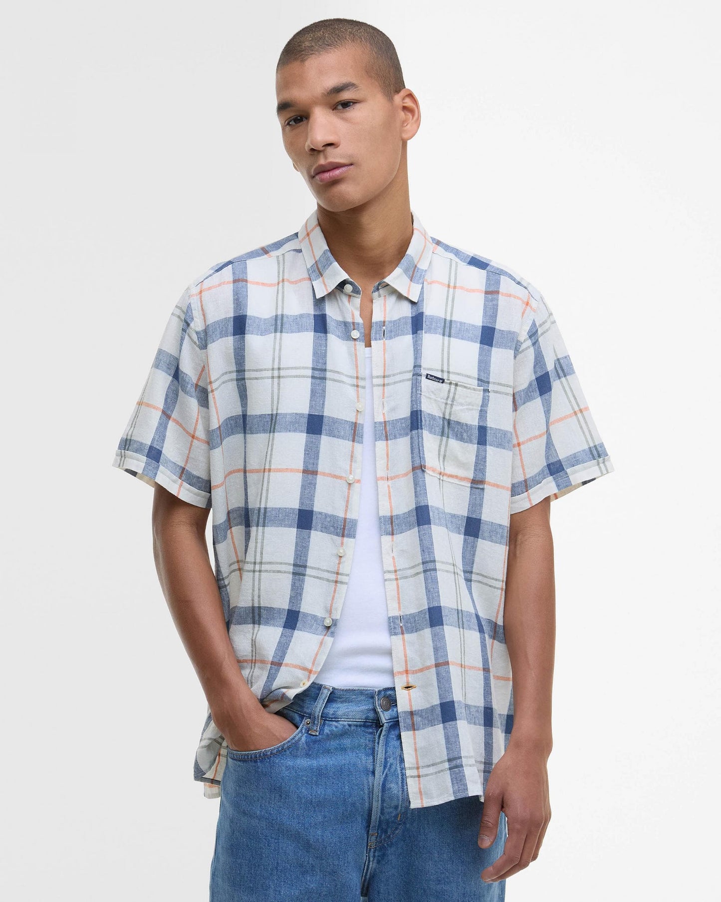 Barbour Croft Mens Summer Shirt - Sea Haze Tartan