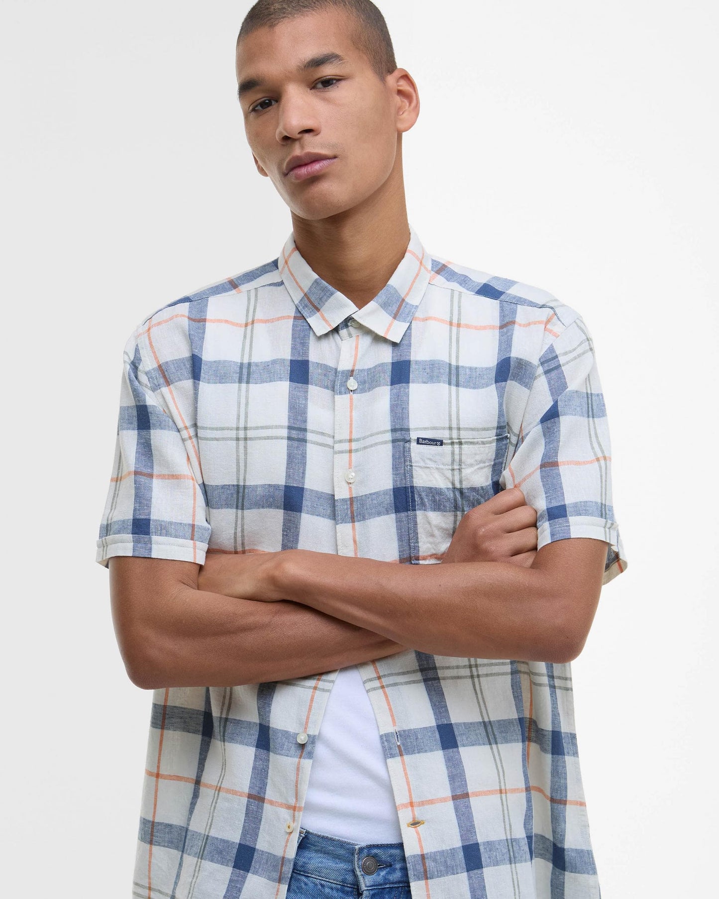 Barbour Croft Mens Summer Shirt - Sea Haze Tartan